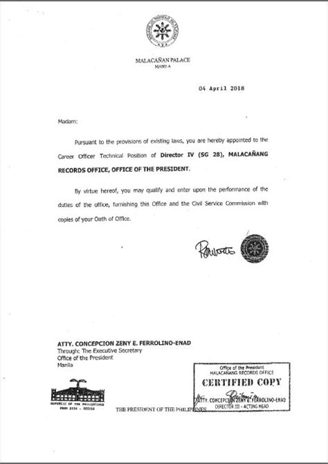 malacañang records office contact number